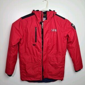 Helly Hansen Mens Red Winter Jacket Helly Tech Primaloft Reflective Coat SZ S
